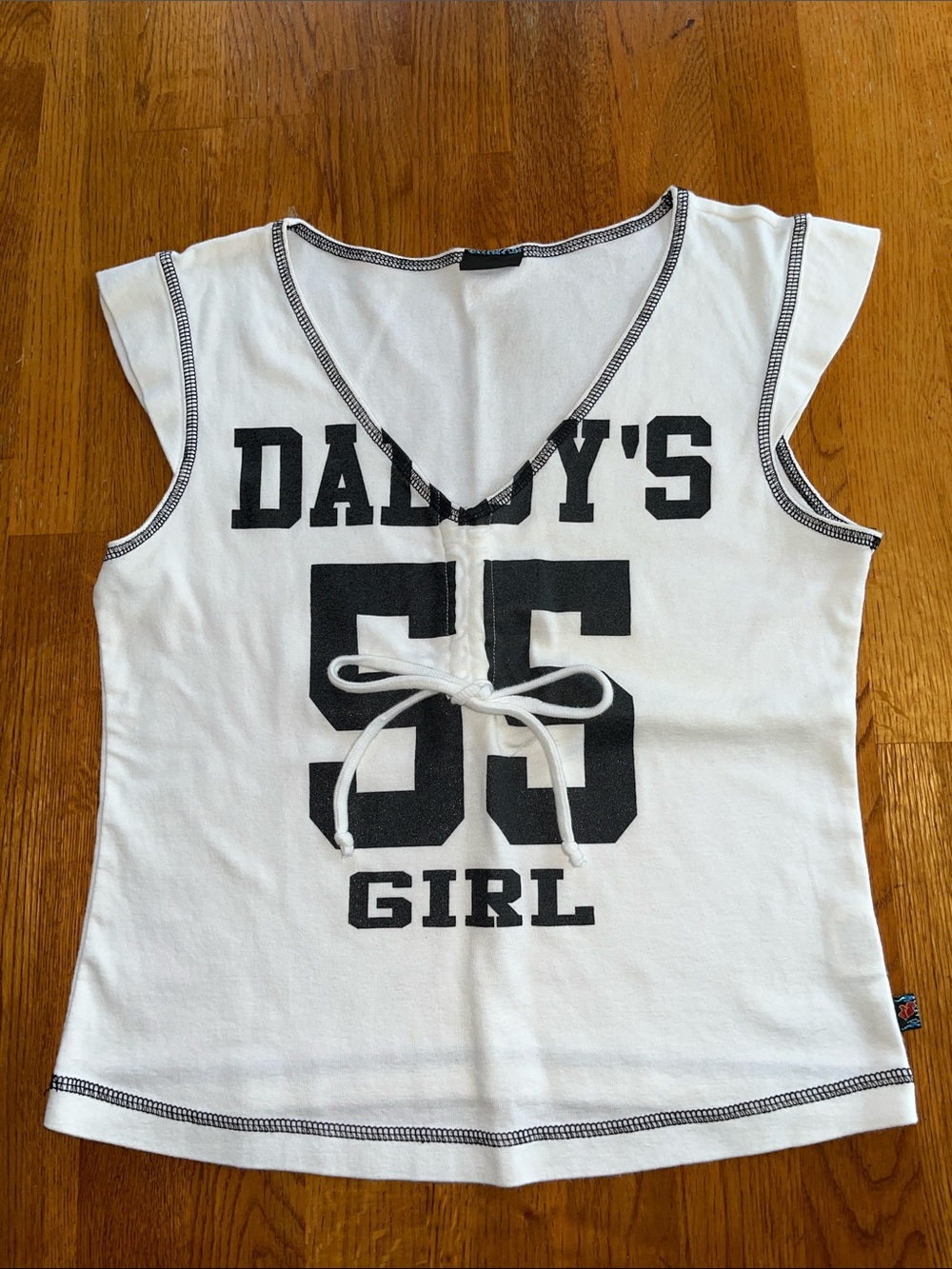 Daddy's Girl White Graphic Tank Top